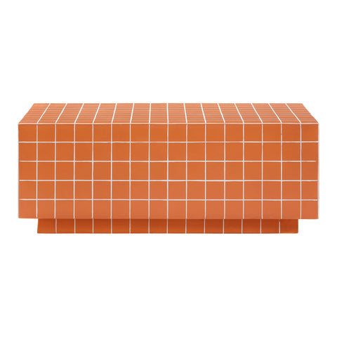 Eva Brick Orange Tile Indoor / Outdoor Coffee Table