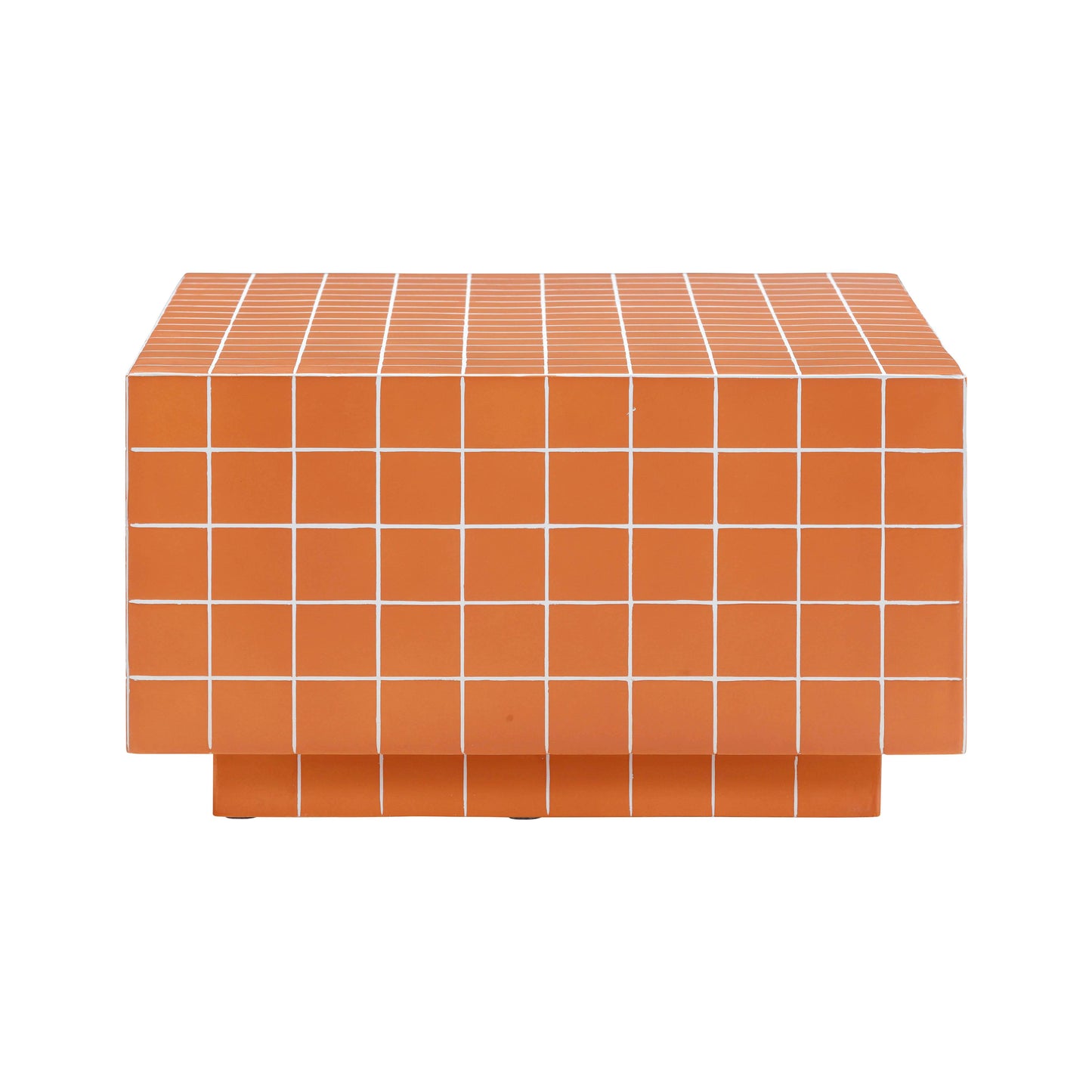 eva brick orange tile indoor / outdoor coffee table