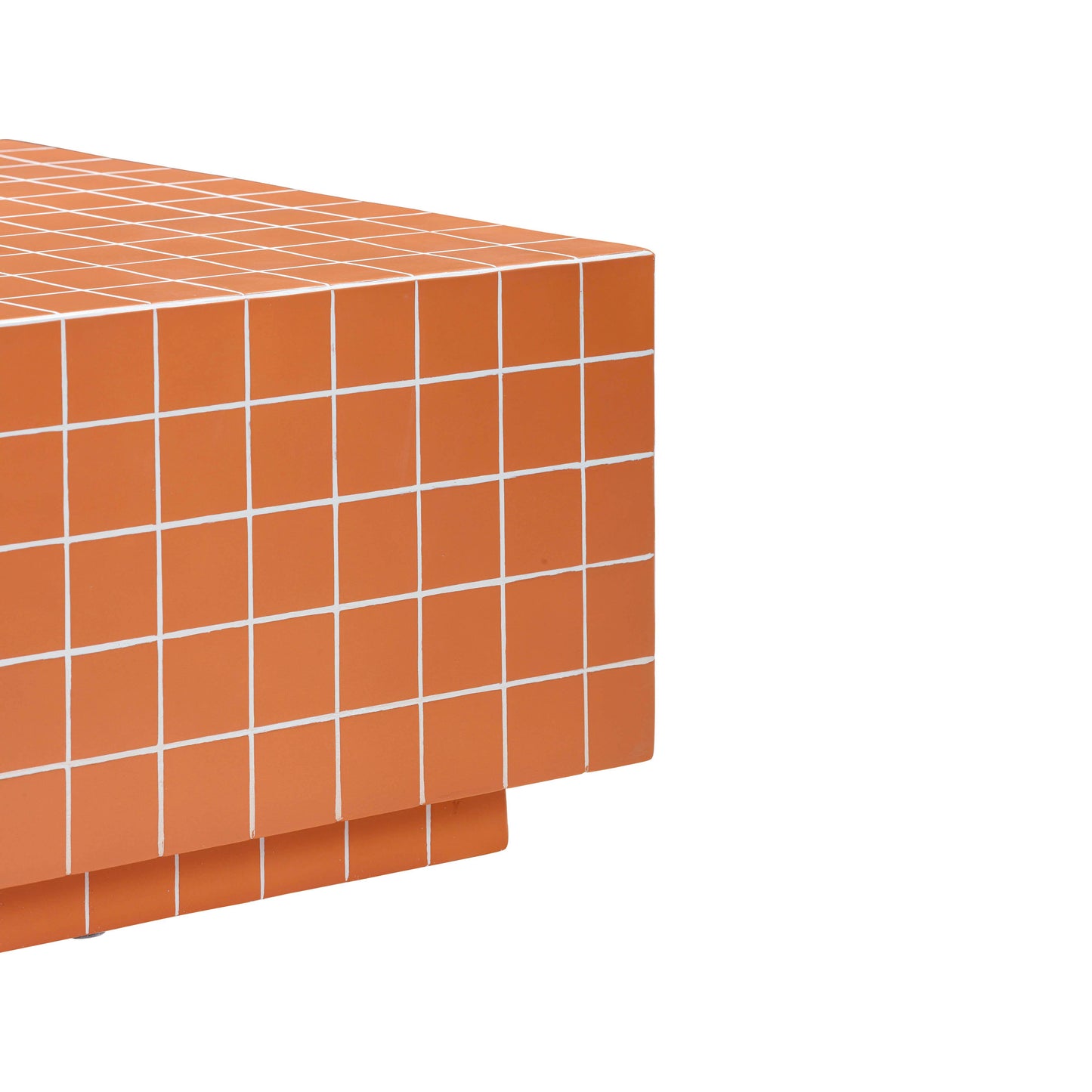 eva brick orange tile indoor / outdoor coffee table