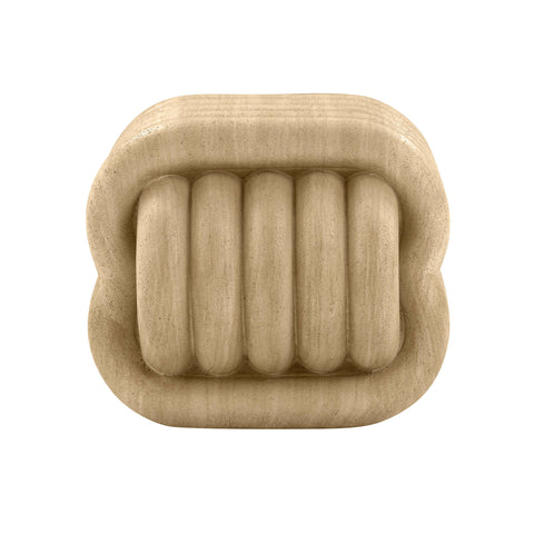 Gotham Knot Faux Travertine Indoor / Outdoor Accent Stool