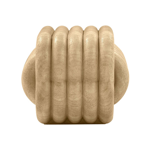 Gotham Knot Faux Travertine Indoor / Outdoor Accent Stool