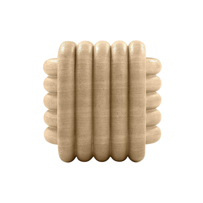 Gotham Knot Faux Travertine Indoor / Outdoor Accent Stool