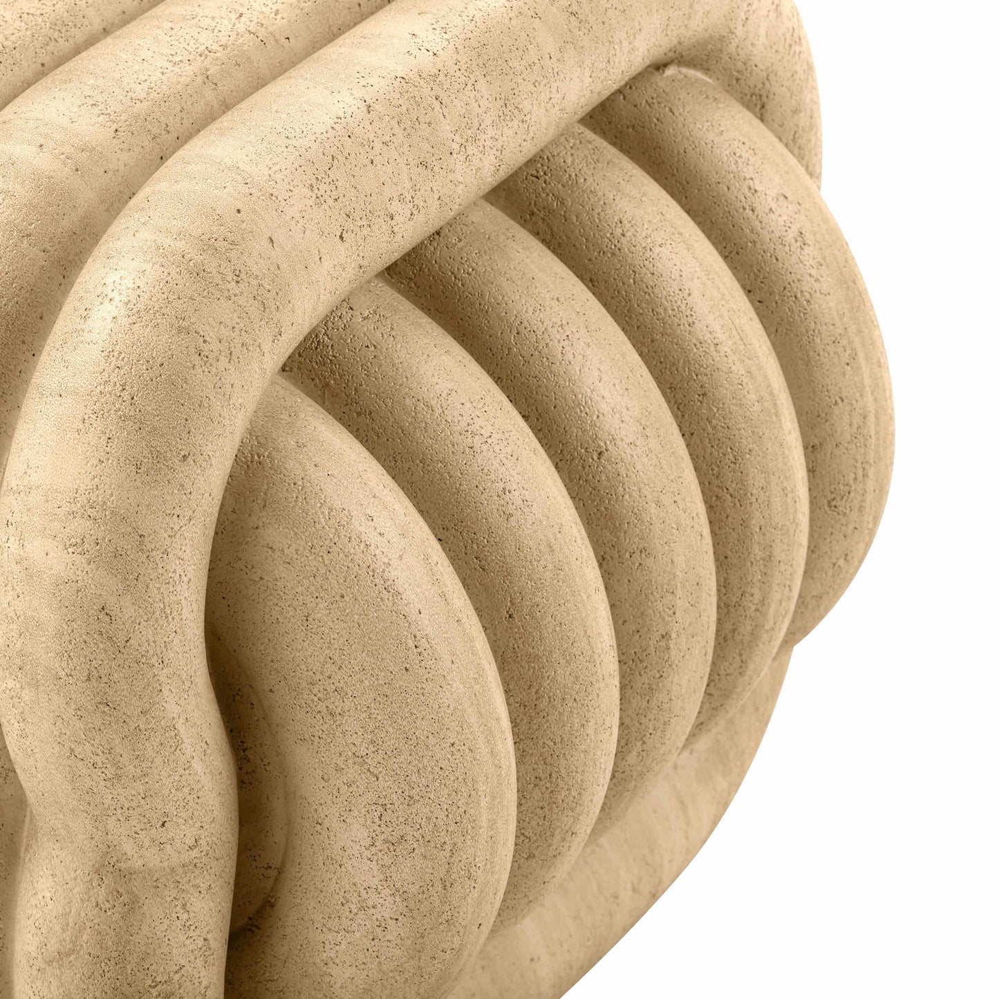 gotham knot faux travertine indoor / outdoor accent stool