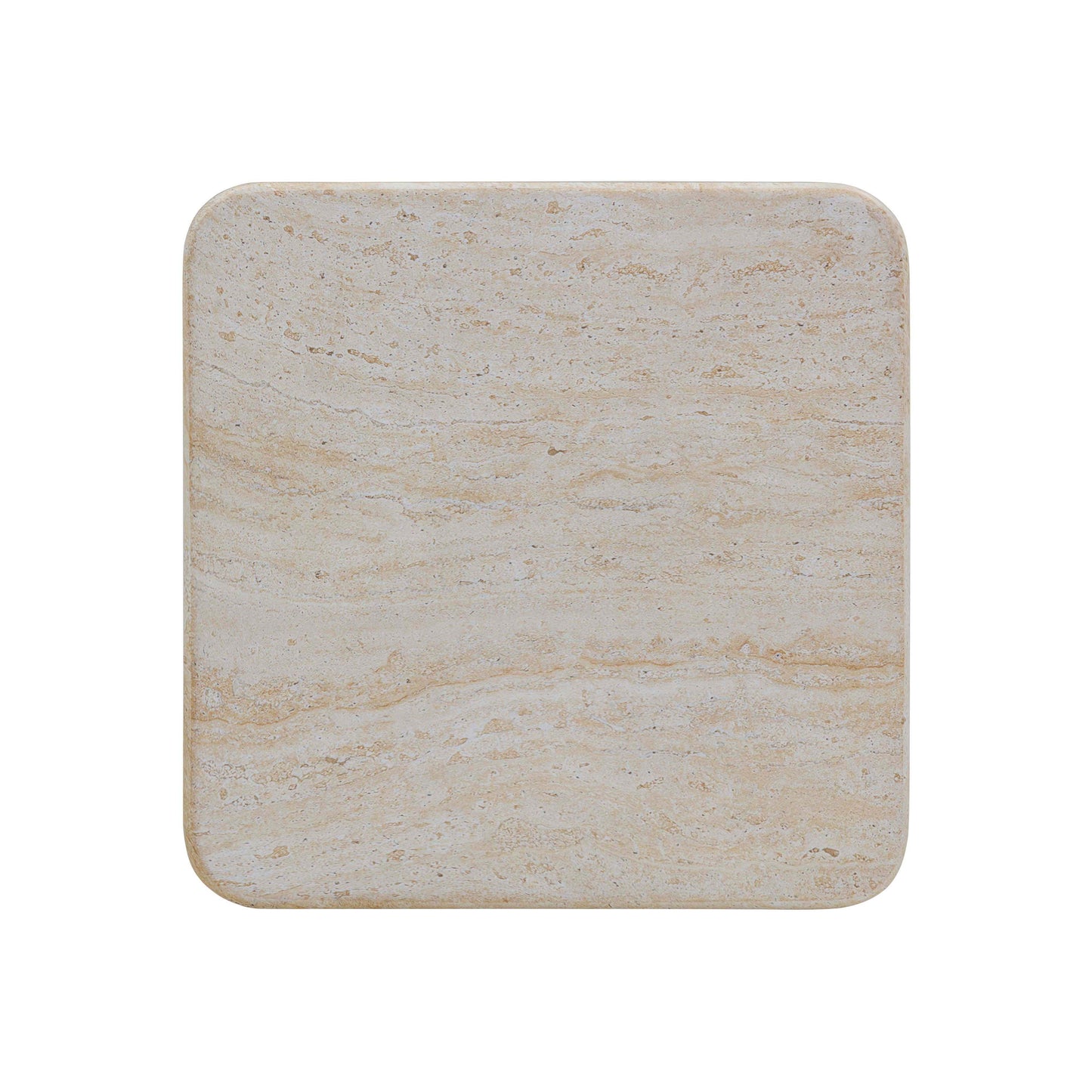 circe travertine & breccia concrete indoor / outdoor side table