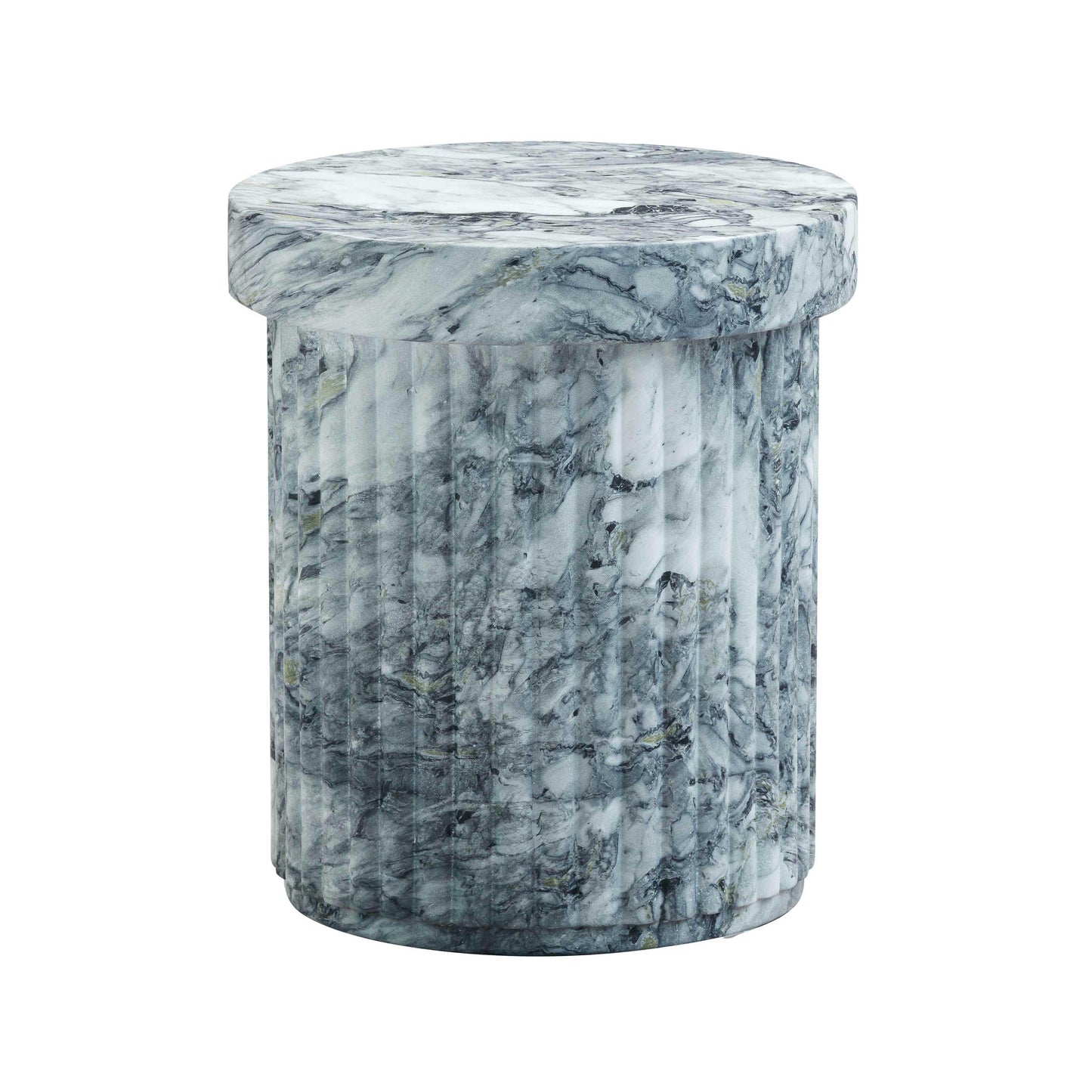 calliope marble pattern concrete indoor / outdoor side table