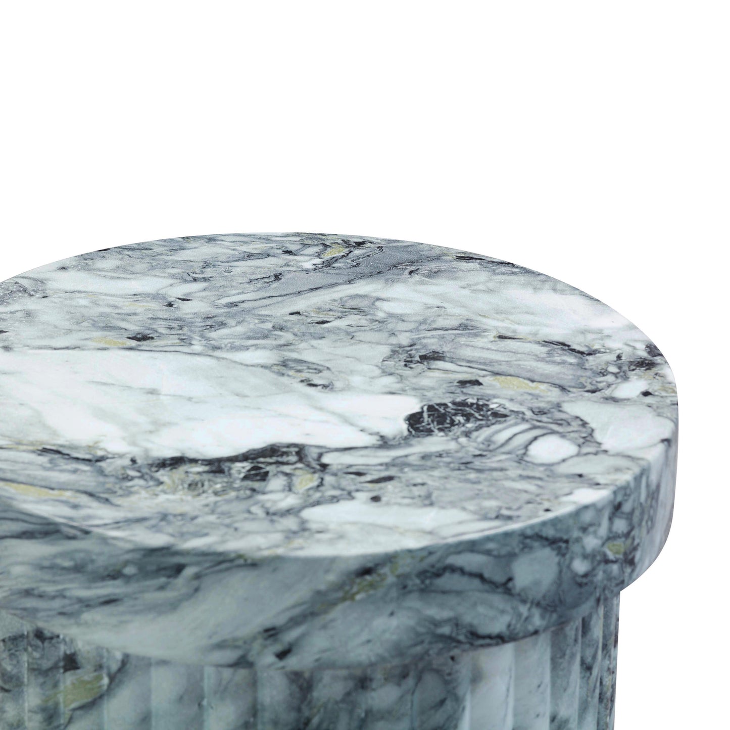 calliope marble pattern concrete indoor / outdoor side table