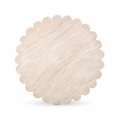 Estelle Capri 36" Washed Faux Travertine Finish Indoor/Outdoor Round Coffee Table - image 4