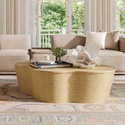 Elodie StClair 60" Natural Seagrass Coffee Table - image 2