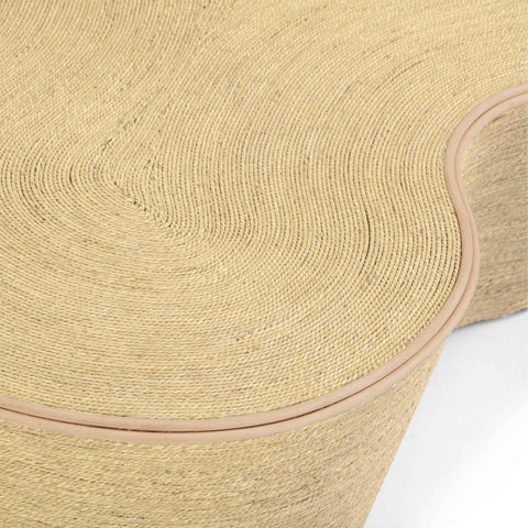 Elodie StClair 60" Natural Seagrass Coffee Table - image 9
