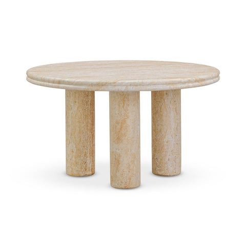Celeste Bellamy 2-Piece Faux Travertine Indoor/Outdoor Nesting Accent Table Set - image 4