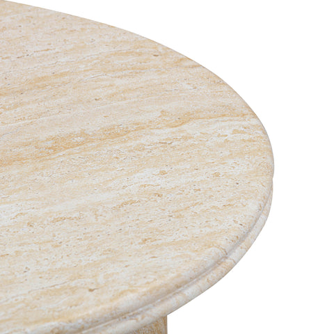 Celeste Bellamy Faux Travertine Indoor/Outdoor Round Accent Table (26"-32") - image 4