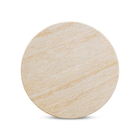 Celeste Bellamy Faux Travertine Indoor/Outdoor Round Accent Table (26"-32") - image 5