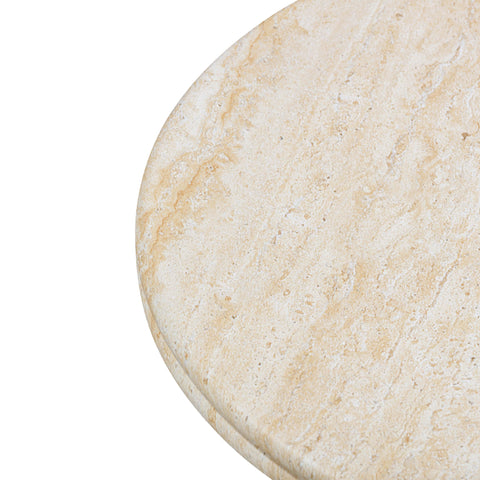 Celeste Bellamy Faux Travertine Indoor/Outdoor Round Accent Table (26"-32") - image 5