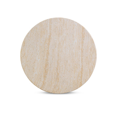 Celeste Bellamy Faux Travertine Indoor/Outdoor Round Accent Table (26"-32") - image 6