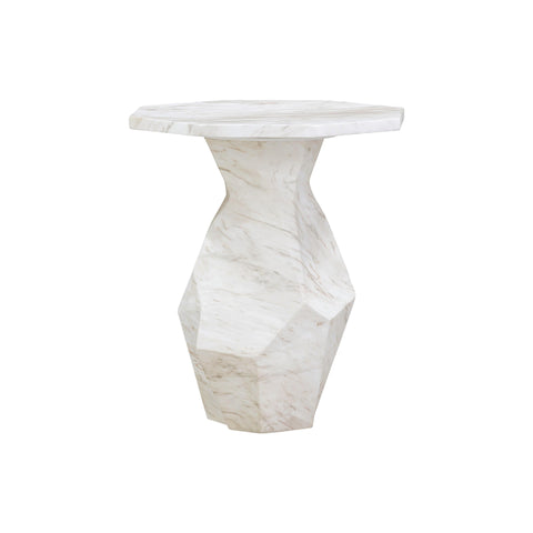 Noemie Fontaine Faux Marble Indoor/Outdoor Round Side Table - image 4