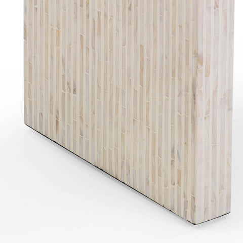 Alessia Ravenna 43" Cream Capiz Shell Console Table - image 6
