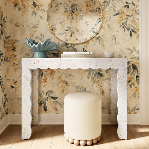 Colette Rivoli 43" Natural Capiz Shell Console Table - image 2