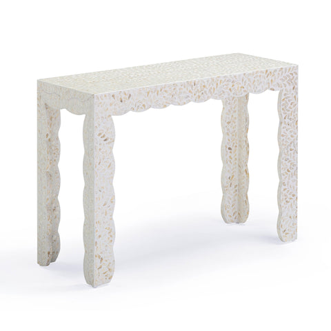 Colette Rivoli 43" Natural Capiz Shell Console Table - image 3