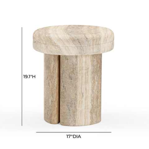 Vivienne Sorrento Textured Concrete Indoor / Outdoor Side Table - image 8