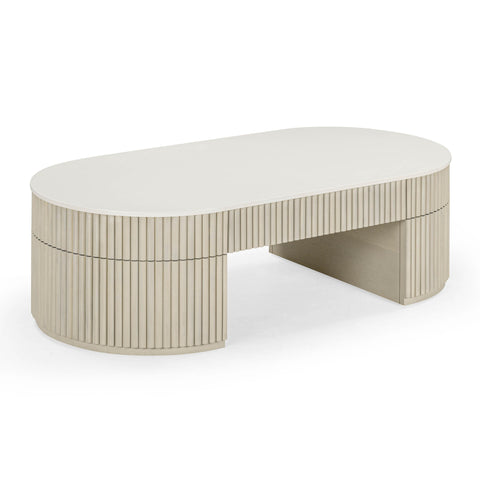 Alessia Capri 52" Cream Large Storage Coffee Table - image 4