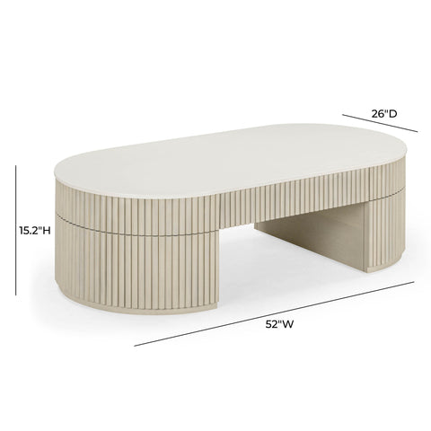 Alessia Capri 52" Cream Large Storage Coffee Table - image 8