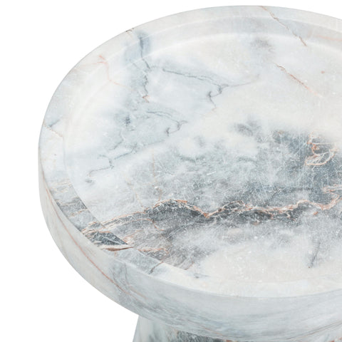 Faux Aegean Marble Indoor/Outdoor Side Table - image 6