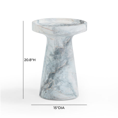 Faux Aegean Marble Indoor/Outdoor Side Table - image 8