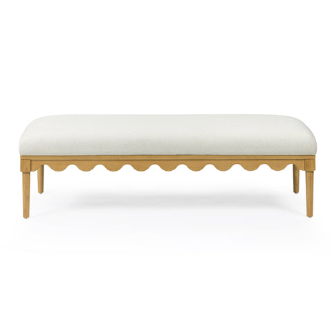Sabine Provence 56.5" Performance Vegan Mohair Bench - image 1