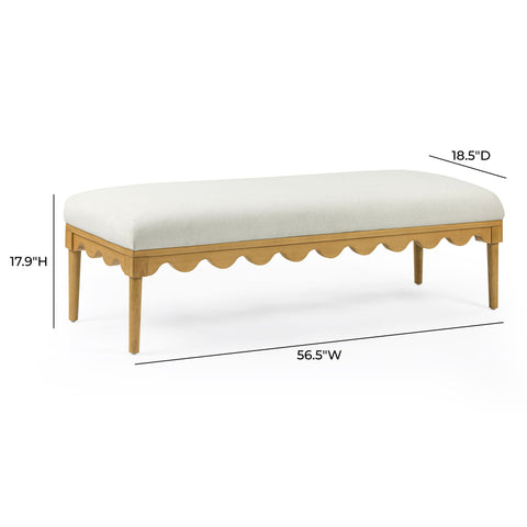 Sabine Provence 56.5" Performance Vegan Mohair Bench - image 5