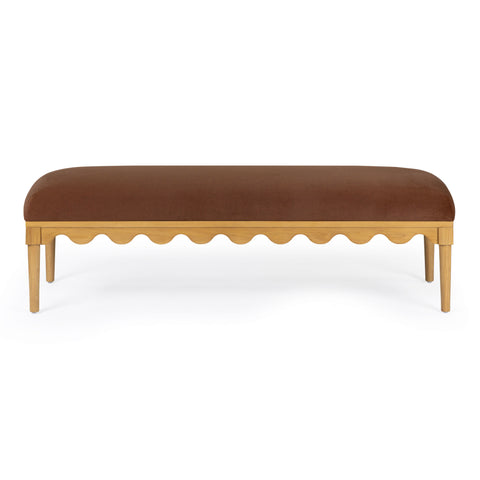 Sabine Provence 56.5" Performance Vegan Mohair Bench - image 1