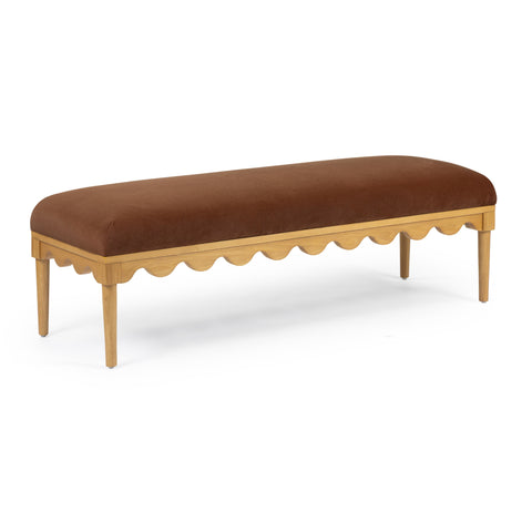 Sabine Provence 56.5" Performance Vegan Mohair Bench - image 2