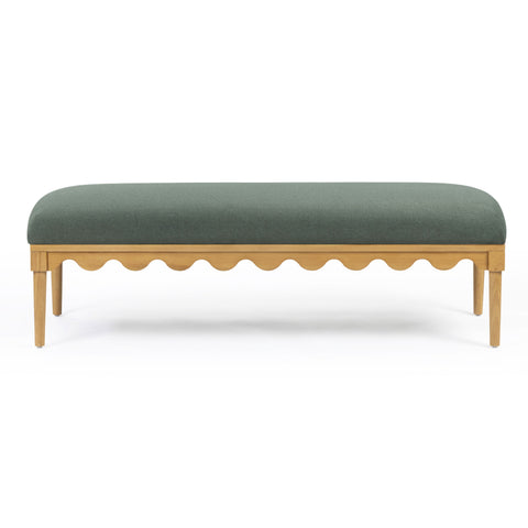 Sabine Provence 56.5" Performance Vegan Mohair Bench - image 1