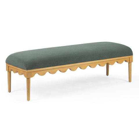 Sabine Provence 56.5" Performance Vegan Mohair Bench - image 2