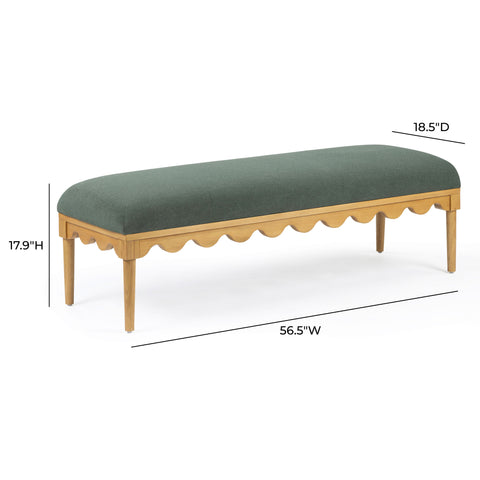 Sabine Provence 56.5" Performance Vegan Mohair Bench - image 5