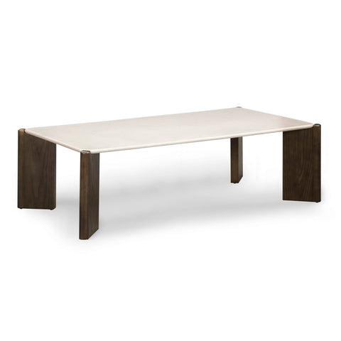 Lucienne Savoy 52" Cream Quartz Rectangular Coffee Table - image 3