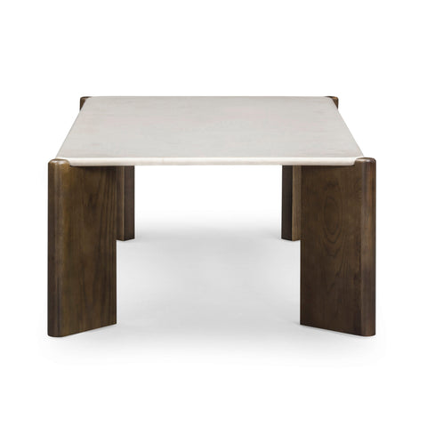 Lucienne Savoy 52" Cream Quartz Rectangular Coffee Table - image 4