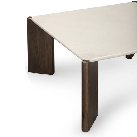 Lucienne Savoy 33.5" Cream Quartz Square Coffee Table - image 4