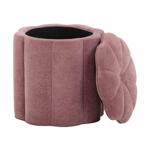 Ines Garda Textured Performance Velvet Storage Ottoman - image 3
