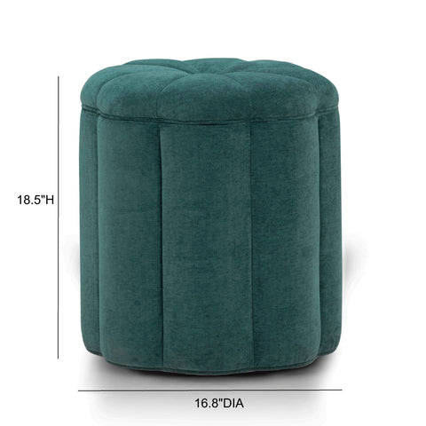 Ines Garda Textured Performance Velvet Storage Ottoman - image 6