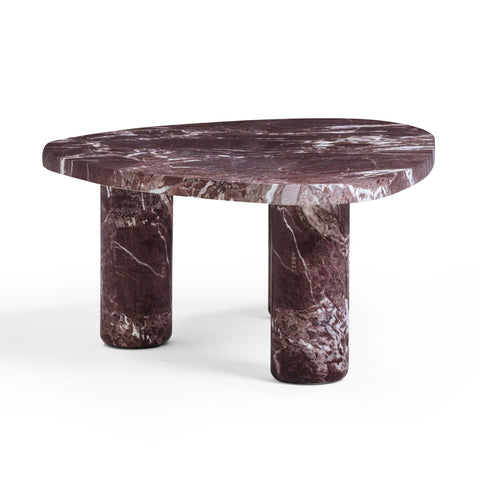 Juliette Monaco Faux Red Levanto Marble Indoor/Outdoor Coffee Table (36"-48") - image 5