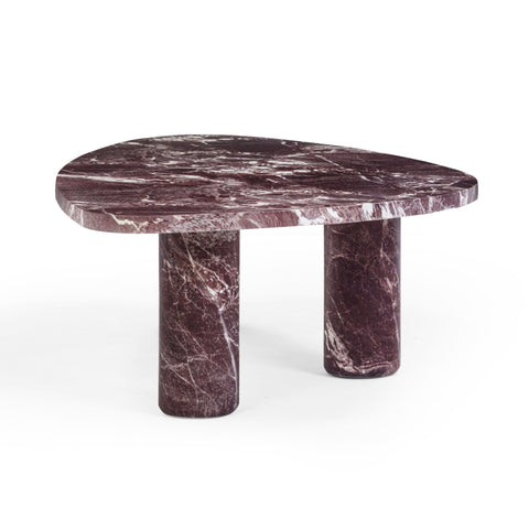 Juliette Monaco Faux Red Levanto Marble Indoor/Outdoor Coffee Table (36"-48") - image 5