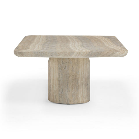 Celeste Versailles 55" Faux Travertine Indoor/Outdoor Concrete Rectangular Coffee Table - image 4