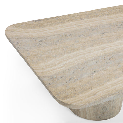 Celeste Versailles 55" Faux Travertine Indoor/Outdoor Concrete Rectangular Coffee Table - image 6