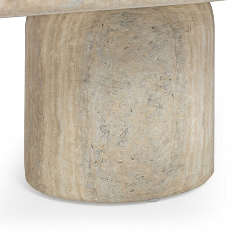 Celeste Versailles 55" Faux Travertine Indoor/Outdoor Concrete Rectangular Coffee Table - image 7