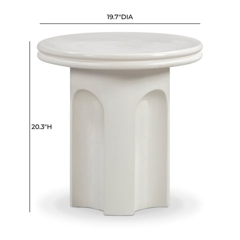 Vivienne Castaigne Ivory Indoor/Outdoor Concrete Side Table - image 6