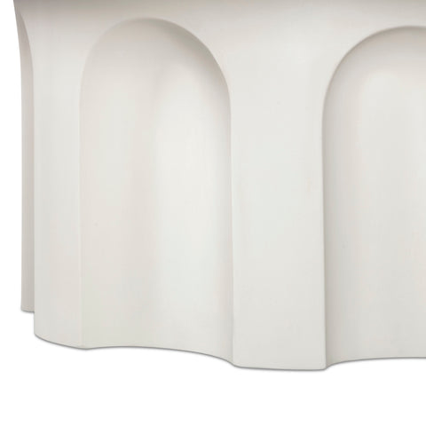Vivienne Castaigne 38" Ivory Indoor/Outdoor Concrete Round Coffee Table - image 5