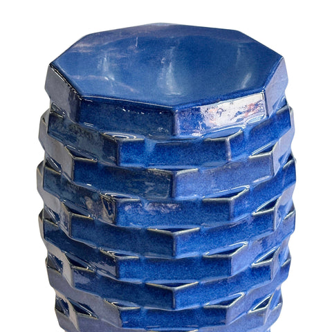 Solene Verona Azul Blue Indoor/Outdoor Ceramic Side Table - image 3
