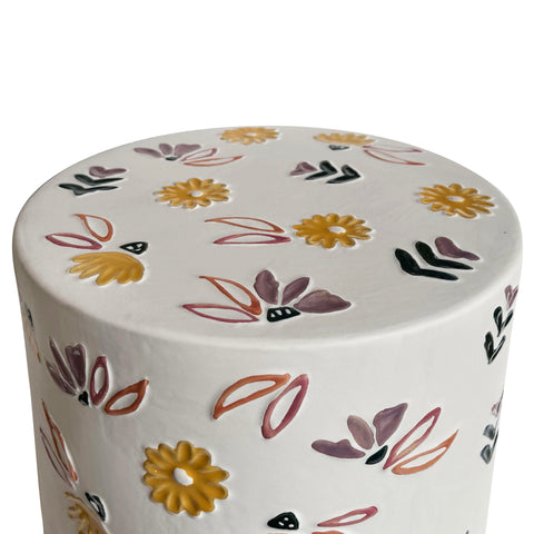 Colette Chantilly Ceramic Hand-Painted Floral Indoor/Outdoor Table - image 3