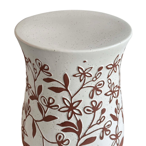 Colette Chantilly Ceramic Carved Terracotta Indoor/Outdoor Table - image 3