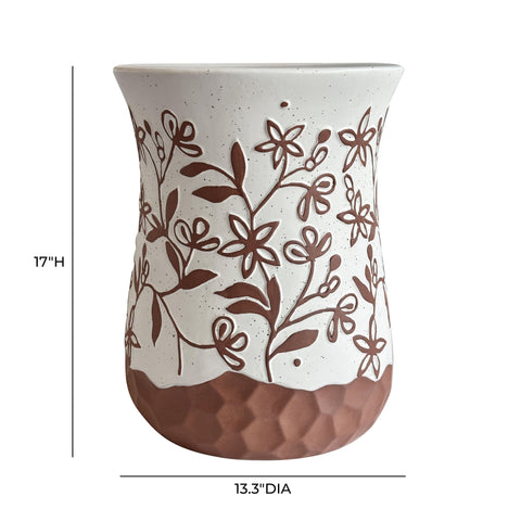 Colette Chantilly Ceramic Carved Terracotta Indoor/Outdoor Table - image 4
